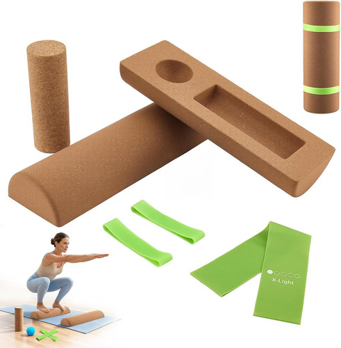 Cork balance board - 4-in-1, set
