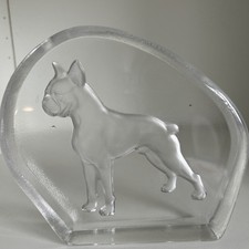 Cut Glass/engraving, Boston Terrier