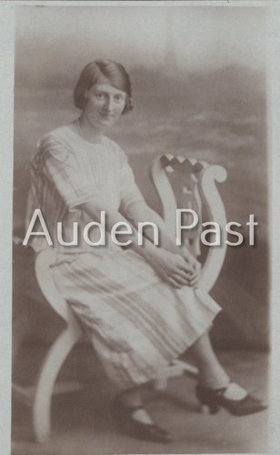Rppc young woman studio - young,