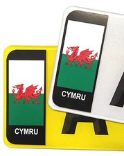 PAIR Welsh Wales CYMRU Flag