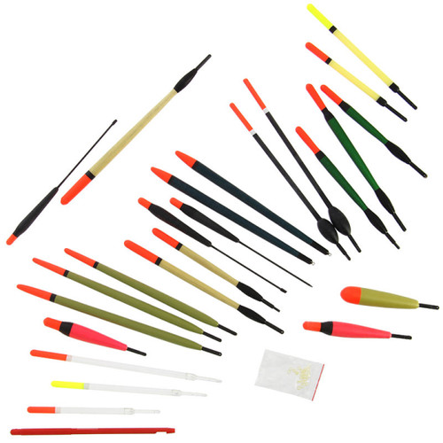 Fishing 24pc floats set - floats, mixed
