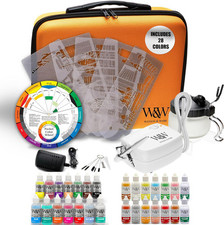 Airbrush Cake Decorating Kit. Studio Collection with Colours, Case, Stencils etc