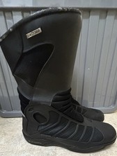 Diadora Men’s Black Leather Motorcycle Boots UK 9.5 / EUR 44 Zip Closure