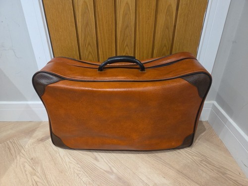 Vintage brown leather - vintage, suitcase