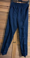 Women's Navy Elasticated Waist Nurse Work Trousers Size 14 - Self adjustable hem
