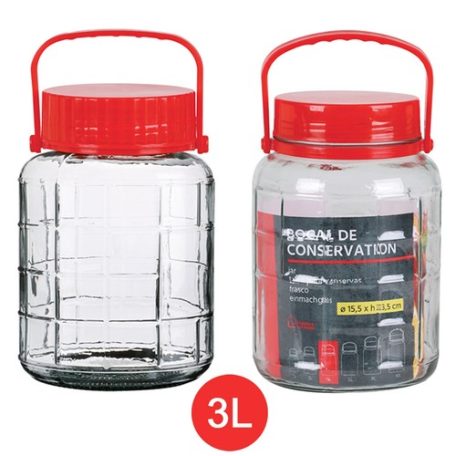 Large clear glass - jar, food