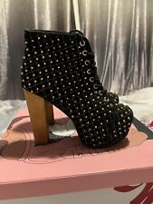Jeffrey Campbell Suede Studded Quilted “Lita Q” Boots