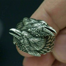 Jewelry Steel Ring Viking Odin Crow Mythology Ravens Men Stainless Rings