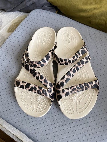 Crocs cream ocelot print - crocs,