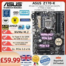 Asus Z170-K LGA 1151 ATX Motherboard for Intel 7th 6th Gen CPU i7-7700K i7-6700K