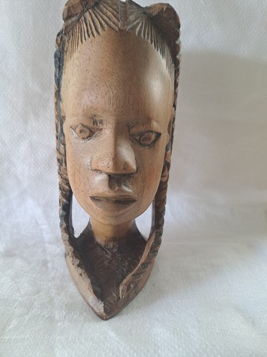 African female carved wooden - female,