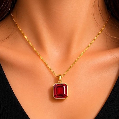 Natural ruby stone - natural, pendant