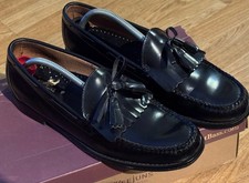 G.H. Bass Weejuns Smart Classic Tassel Black Leather Loafers UK 10 EU 44.5