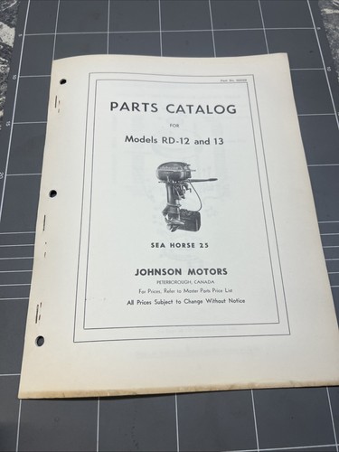 Vintage parts catalog johnson - catalog,