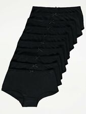 Girls 10 Pack Briefs Knickers Kids Underwear 100% Cotton George 2-15 Years