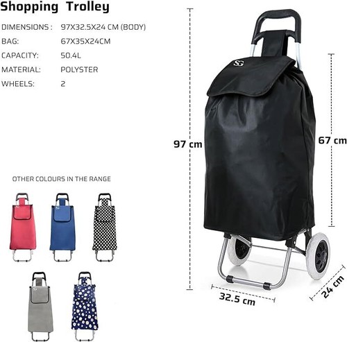 Foldable shopping trolley - foldable, on