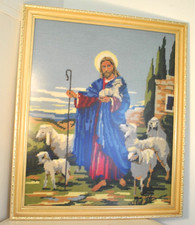Vintage Needlepoint 'Jesus'-