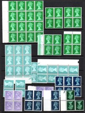 Great Britain QE11 Pre Decimal Machins Blocks 5 Scans. 