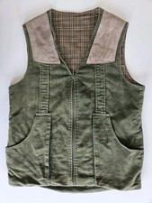 Barbour Mens Moleskin Waistcoat Size Medium Green Shooting Hunting Vest Gilet 