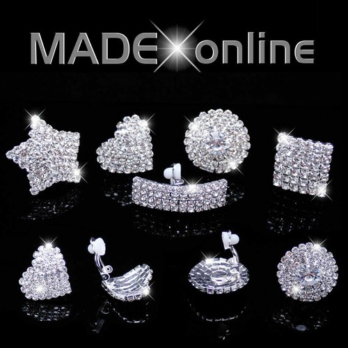 Clip earrings sparkly - clip, earrings,
