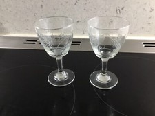 2 Mid 20th C Ladies Drinking Glass Mead/ Lager/Beer C 1950