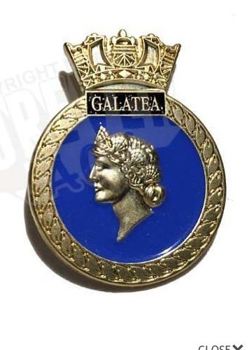Hms galatea lapel pin - hms,