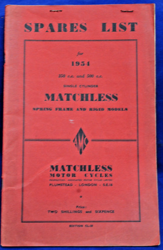 Original 1954 matchless spares - original,