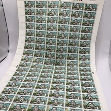 Menai Bridge Anglesey Wales, block of 120 x 1s6d stamps 1968, mint never hinged