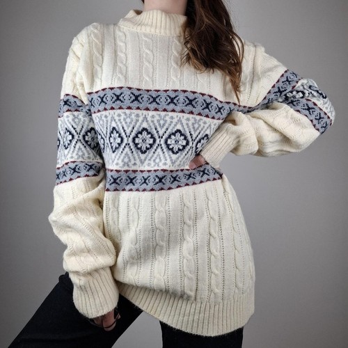 Cable knit ski jumper - cable,