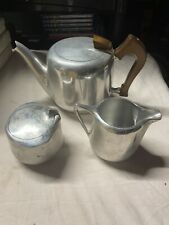 picquot ware Teapot Milk Jug And Sugar Pot Art Nouveau