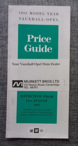 Vauxhall opel orig 1987 - vauxhall,