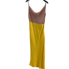 ZARA:: Slinky Yellow Side Slit Dress (M)