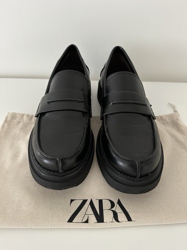 Zara black loafers - zara,
