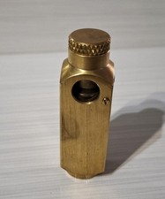 Vintage circa 80s extremely rare pocket/table solid brass petrol pipe lighter