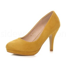 Womens ladies high mid heel