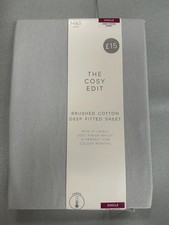 M&S Brushed Cotton Deep Fitted