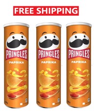 X3 Pringles Paprika Crisps 185g