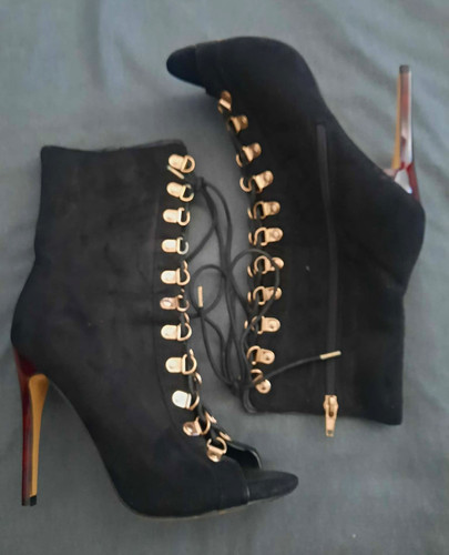 Prettylittlething black suede - prettylittlething,