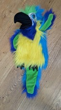 Hand Puppet Parrot Squeaks 16" Long Used Once