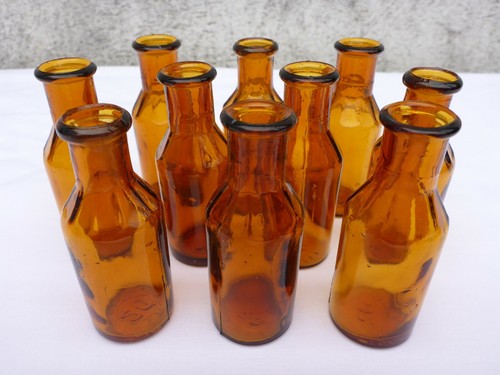 Old braune medicine glas - x,