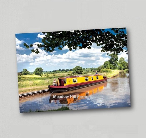 Fridge magnet canal - canal, barge