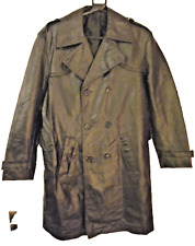 Retro PVC Double Breasted vintage Black full length coat