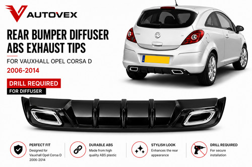 Rear bumper diffuser - diffuser, abs
