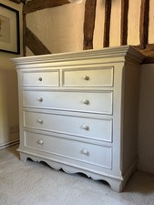 Large White French Chest Of Drawers  - Delivery Available