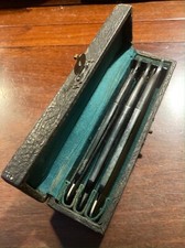 Antique / Vintage Sheffield made KROPP Straight Razors x 3 in Presentation Box