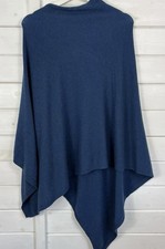 Ecologie Cashmere Mix Blue Poncho -  One Size