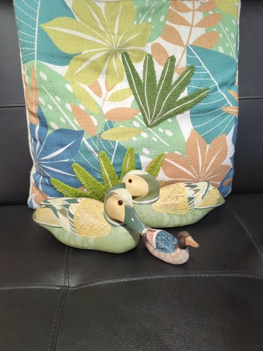 Vintage wooden ducks - wooden, hand