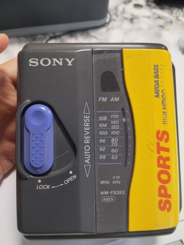 Sony yellow sports walkman - sony,