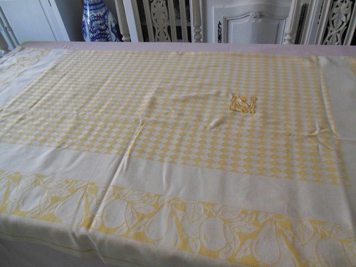 Art deco tablecloth - tablecloth, pear