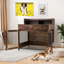 Large Dog Crate End Table Pet